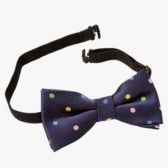 Boys 5-Pack Pre-Tied Bow Tie Bundle - Assorted Colours - Adjustable Elastic Neck - Picture 2 of 5